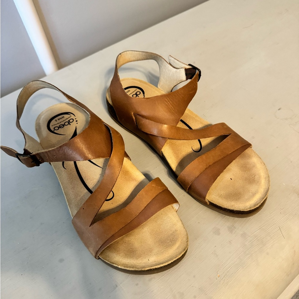 Abeo Brittany strap brown sandals 8.5WN